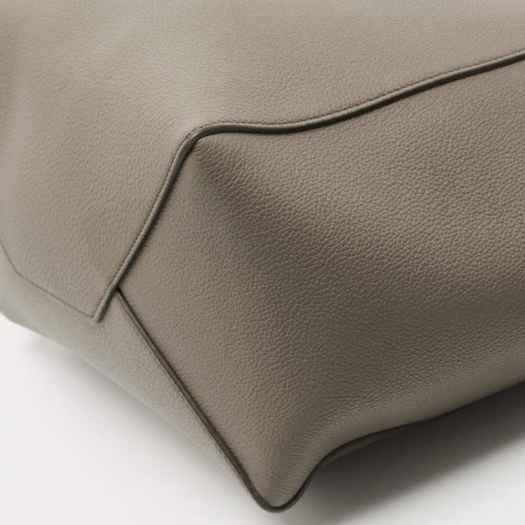 Pre Owned Celine Grey Leather Small Cabas Phantom Tote