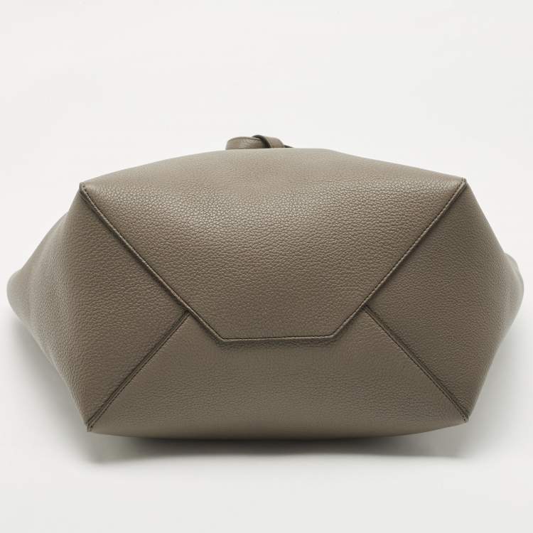 Pre Owned Celine Grey Leather Small Cabas Phantom Tote