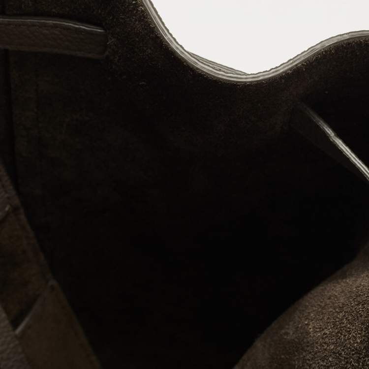 Pre Owned Celine Grey Leather Small Cabas Phantom Tote