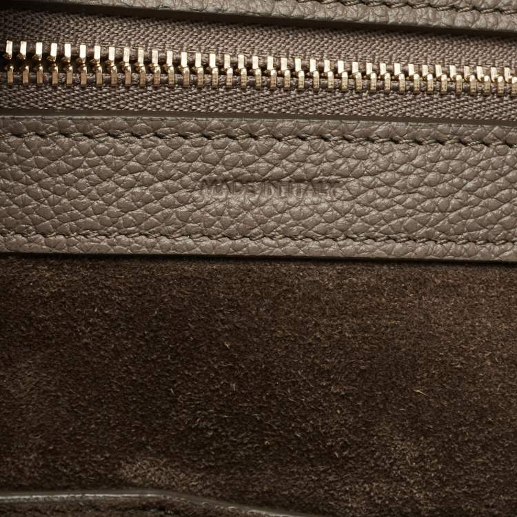 Pre Owned Celine Grey Leather Small Cabas Phantom Tote