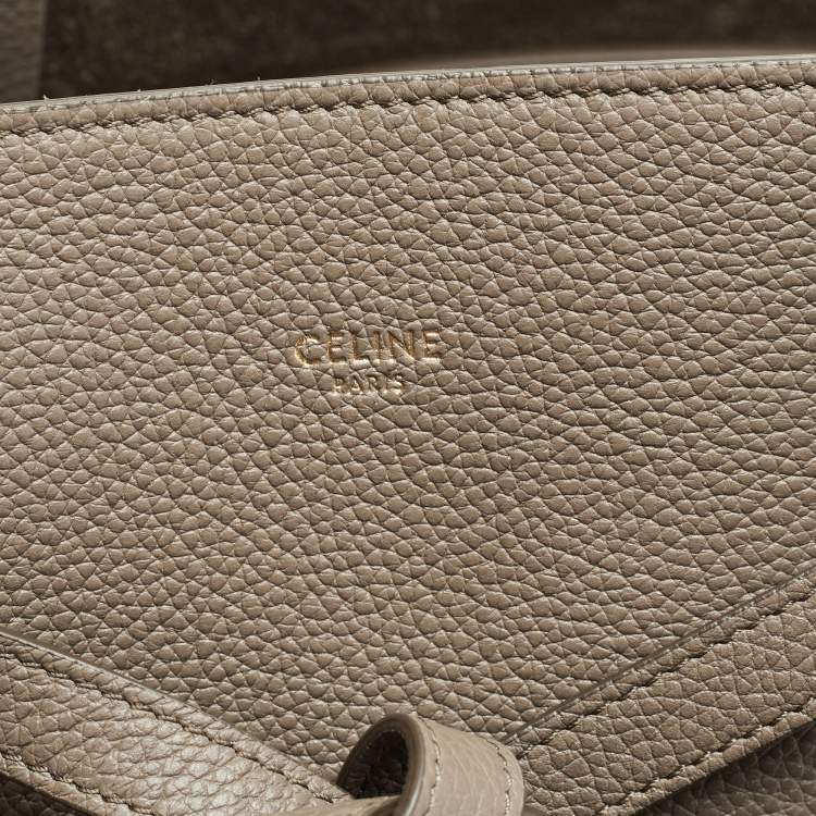 Pre Owned Celine Grey Leather Small Cabas Phantom Tote