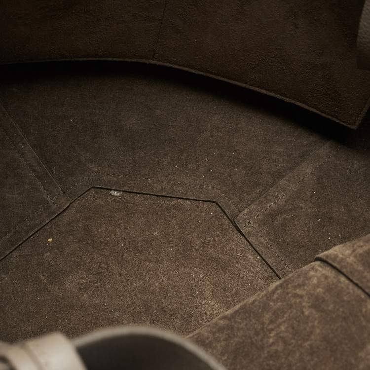 Pre Owned Celine Grey Leather Small Cabas Phantom Tote