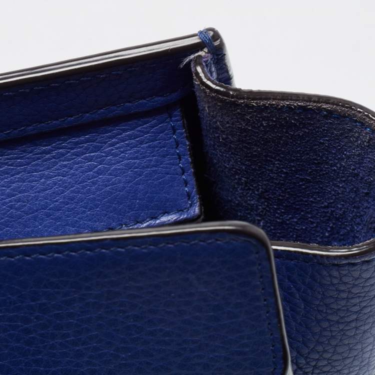 Pre Owned Celine Blue Leather Nano Luggage Tote