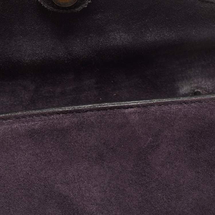 Pre Owned Celine Black Leather Micro Belt Top Handle Bag