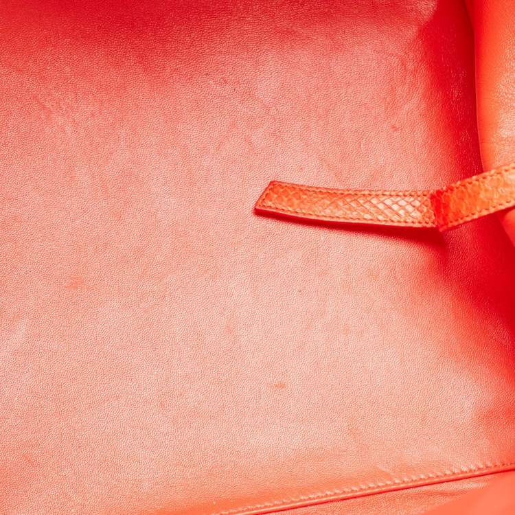 Pre Owned Celine Red Python Medium Phantom Luggage Tote