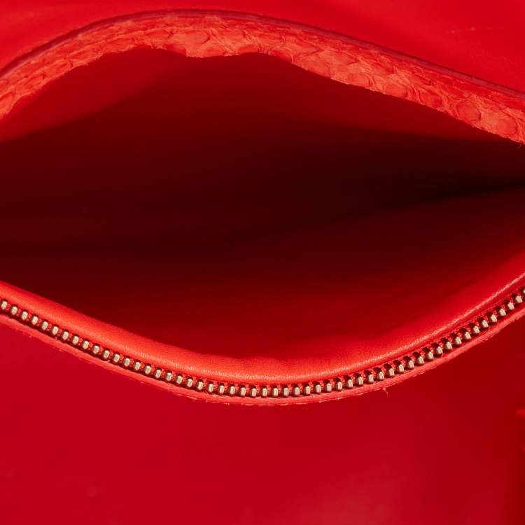Pre Owned Celine Red Python Medium Phantom Luggage Tote