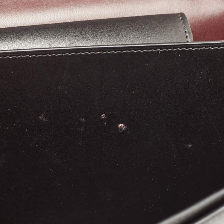 مملوكة مسبقًا Celine Black Leather Medium Case Chain Flap Shoulder Bag