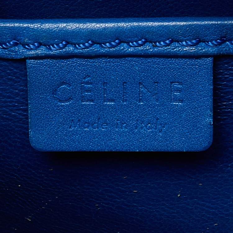 Pre Owned Celine Blue Leather Nano Luggage Tote
