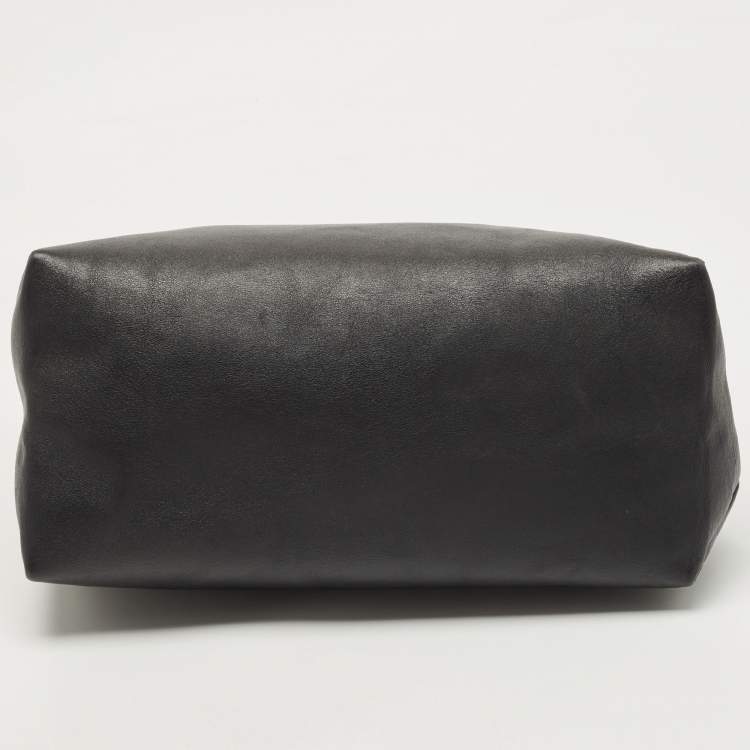 Pre Owned Celine Black/Beige Python, Suede and Leather All Soft Shoulder Bag 