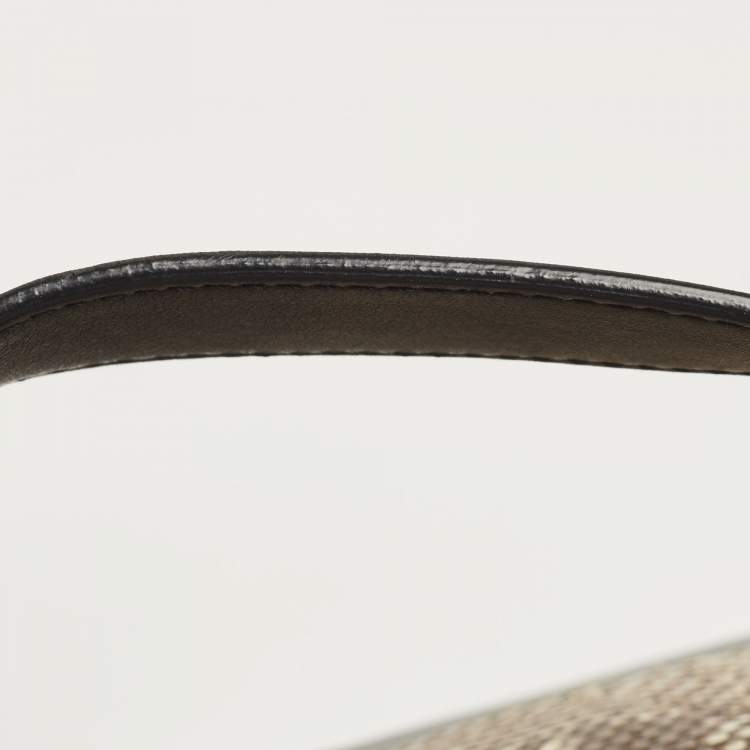 Pre Owned Celine Black/Beige Python, Suede and Leather All Soft Shoulder Bag 