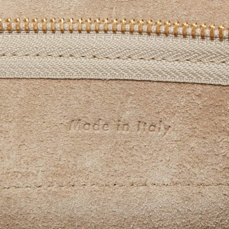 Pre Owned Celine Beige Leather Micro Belt Bag