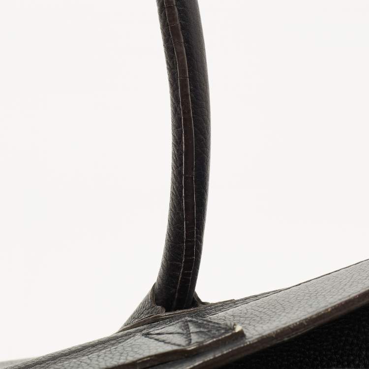 Pre Owned Celine Black Leather Medium Phantom Luggage Tote