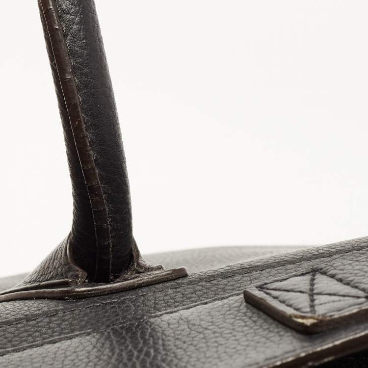 Pre Owned Celine Black Leather Medium Phantom Luggage Tote