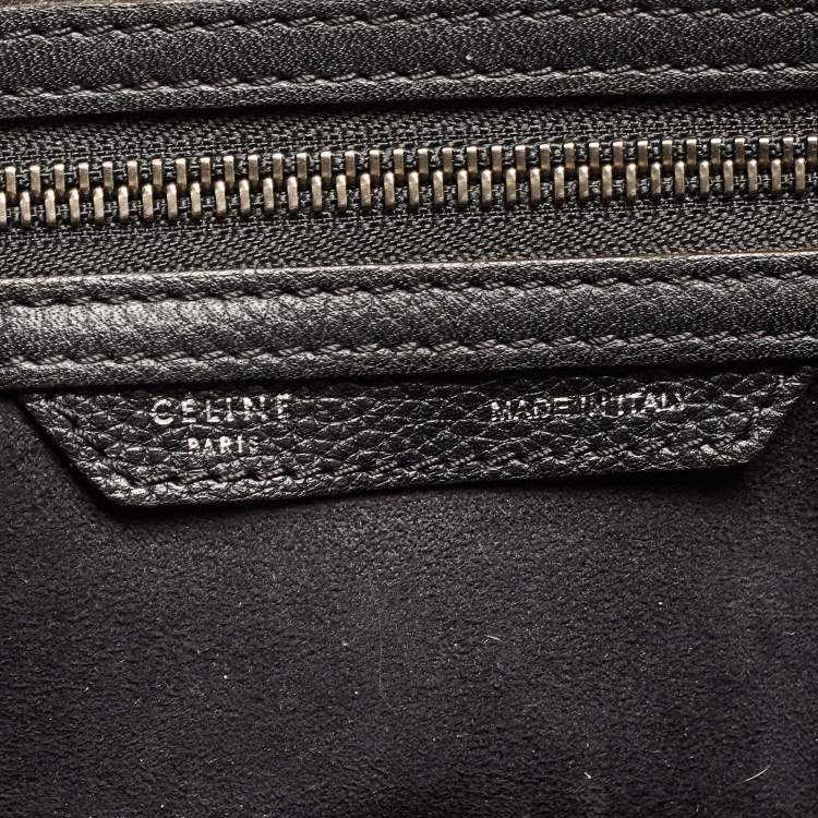 Pre Owned Celine Black Leather Medium Phantom Luggage Tote