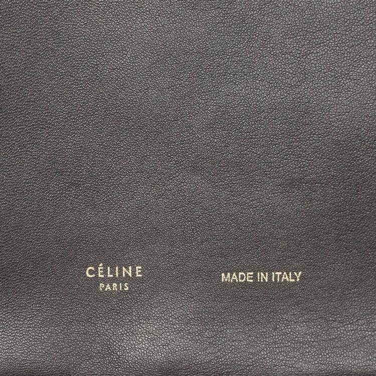 Pre Owned Celine Black Leather Zip Pouch