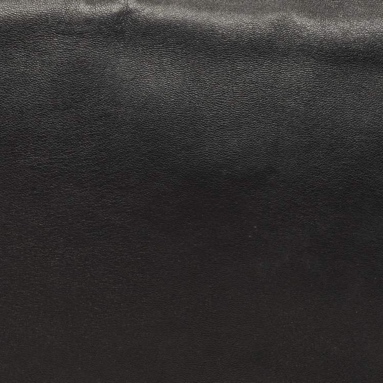 Pre Owned Celine Black Leather Zip Pouch