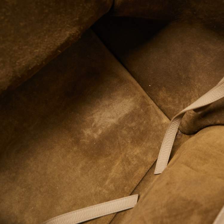 Pre Owned Celine Beige Leather Medium Phantom Luggage Tote 