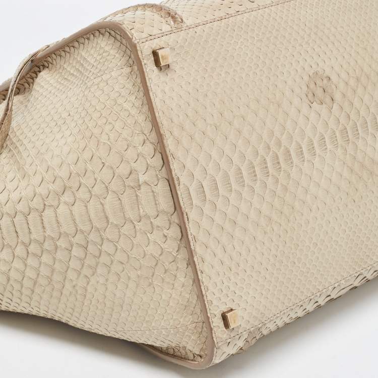 Pre Owned Celine Grey Python Medium Phantom Luggage Tote