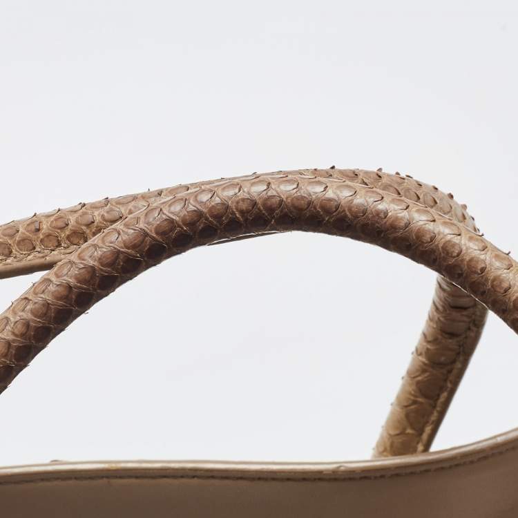 Pre Owned Celine Grey Python Medium Phantom Luggage Tote