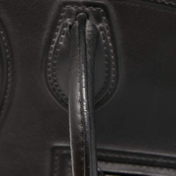 Pre Owned Celine Black Leather Medium Phantom Luggage Tote 