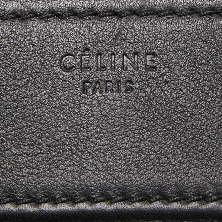 Pre Owned Celine Black Leather Medium Phantom Luggage Tote 