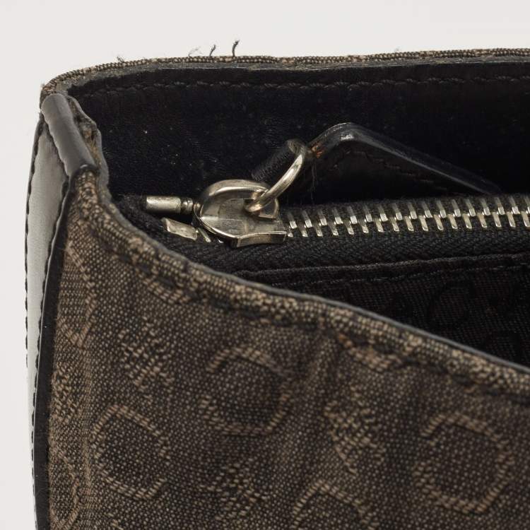 Pre Owned Celine Black Macadam Canvas And Leather Tote