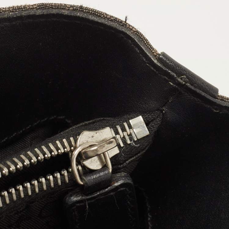 Pre Owned Celine Black Macadam Canvas And Leather Tote