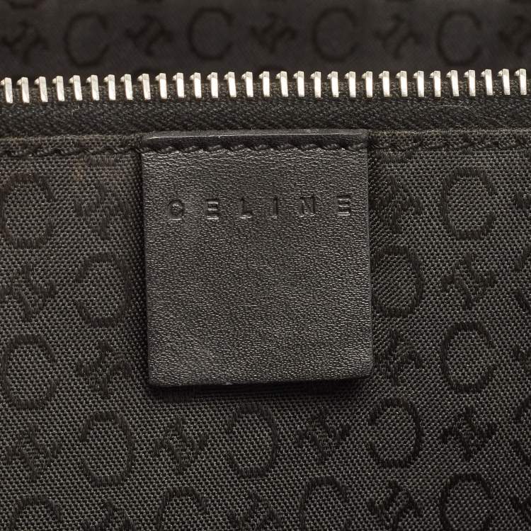Pre Owned Celine Black Macadam Canvas And Leather Tote