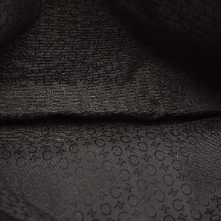 Pre Owned Celine Black Macadam Canvas And Leather Tote