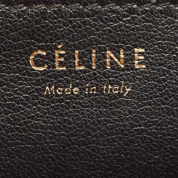 Pre Owned Celine Yellow/Black Lizard and Leather Medium Classic Box Bag