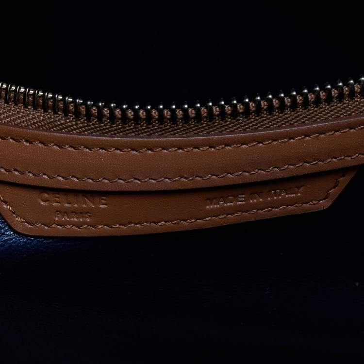 Pre Owned Celine Tricolor Leather Mini Luggage Tote