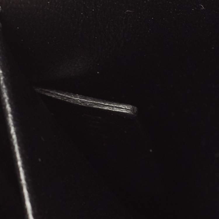 Pre Owned Celine Black Shiny Leather Triomphe Shoulder Bag