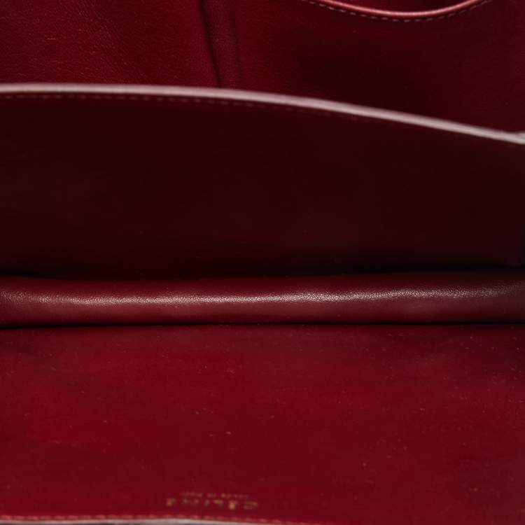 Pre Owned Celine Red Python Medium Classic Box Shoulder Bag