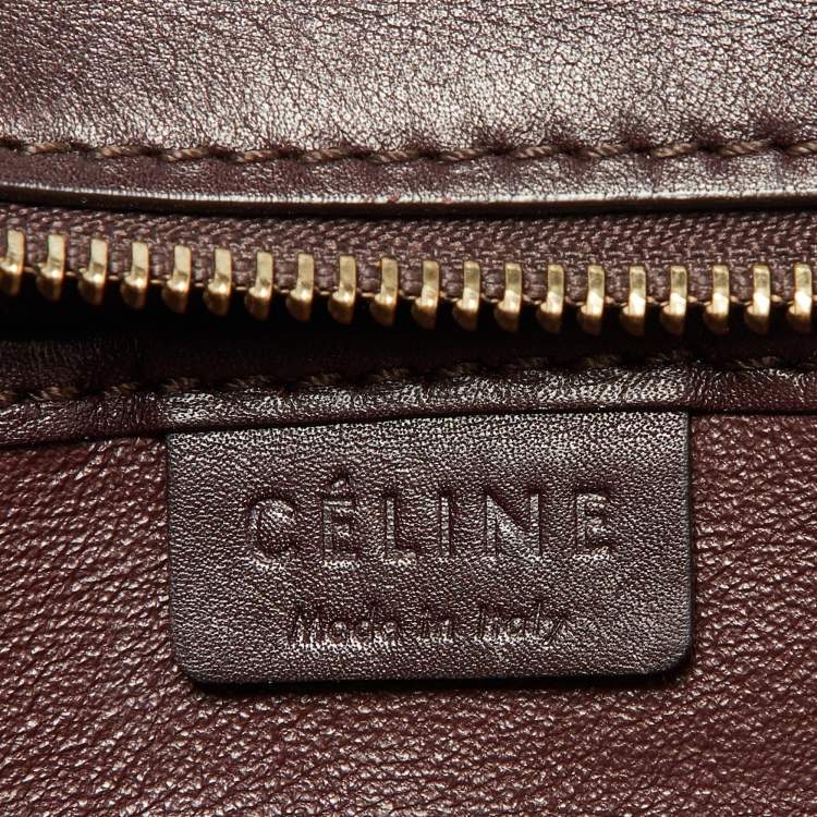Pre Owned Celine Tri Color Leather Nano Luggage Tote