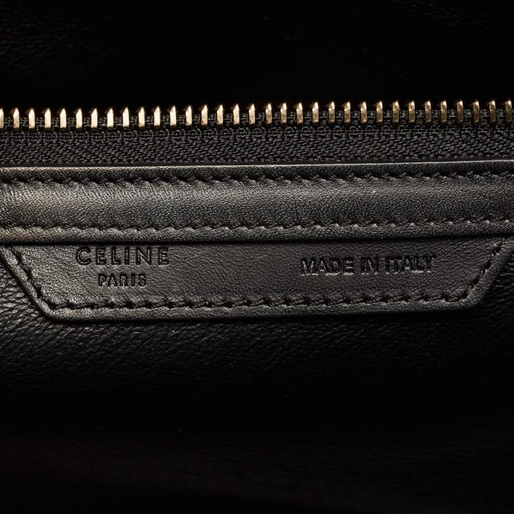 Pre Owned Celine Tricolor Canvas and Leather Mini Luggage Tote