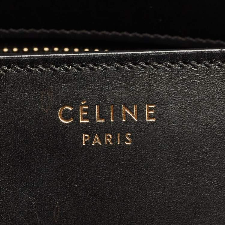 Pre Owned Celine Tricolor Canvas and Leather Mini Luggage Tote