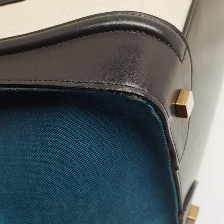 Pre Owned Celine Tricolor Canvas and Leather Mini Luggage Tote