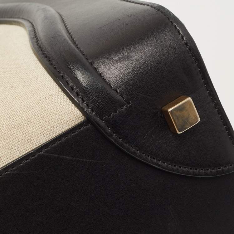Pre Owned Celine Tricolor Canvas and Leather Mini Luggage Tote