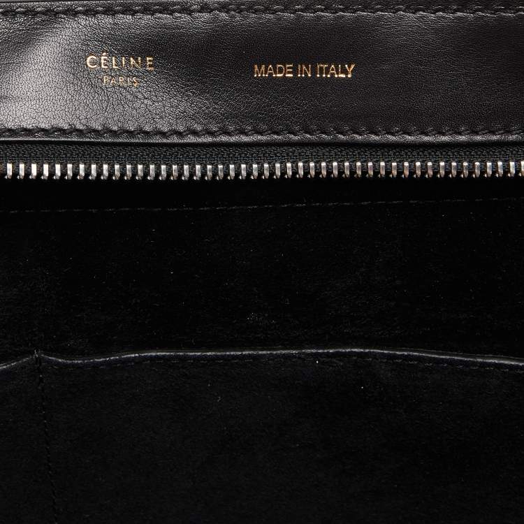 Pre Owned Celine Tri Color Leather Medium Trapeze Bag