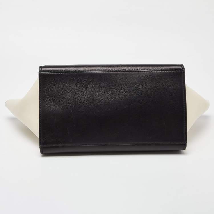 Pre Owned Celine Tri Color Leather Medium Trapeze Bag