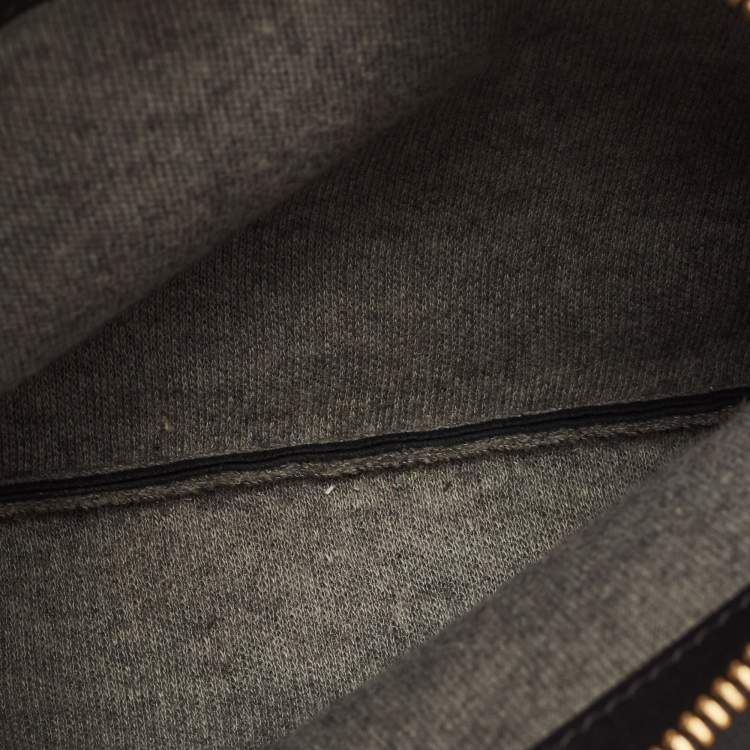 Pre Owned Celine Black Leather Small Trio Crossbody Bag