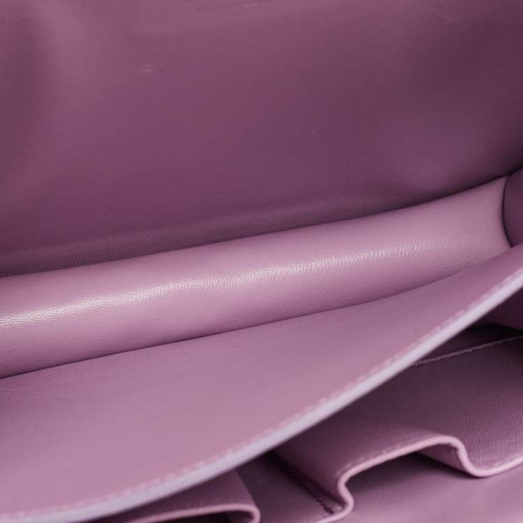 Pre Owned Celine Lilac Python Medium Classic Box Bag