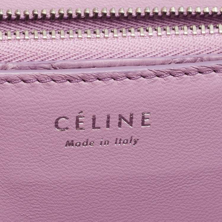 Pre Owned Celine Lilac Python Medium Classic Box Bag