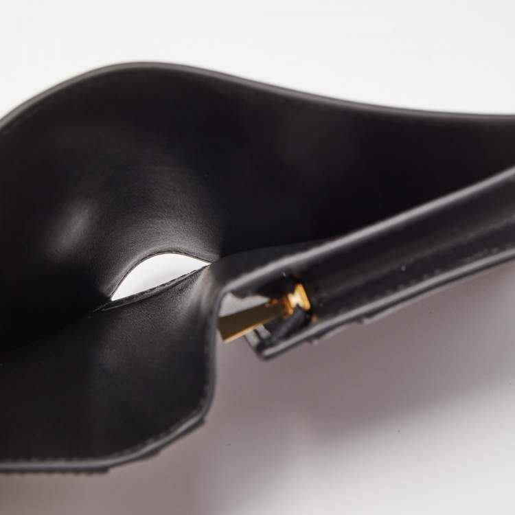 Pre Owned Celine Black Leather Triomphe Card Case
