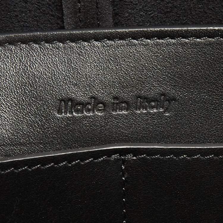 Pre Owned Celine Black Leather Trifold Chain Clutch