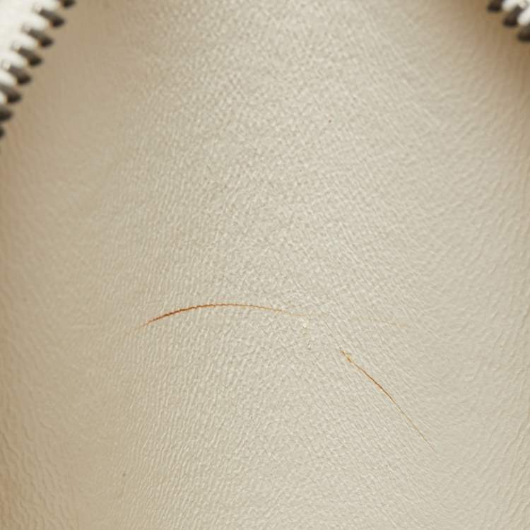 Pre Owned Céline White/Black Leather Nano Luggage Tote