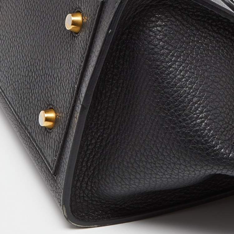 Pre Owned Celine Black Leather Mini Tie Tote