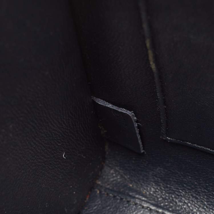 Pre Owned Celine Tricolor Leather and Watersnake Nano Luggage Tote
