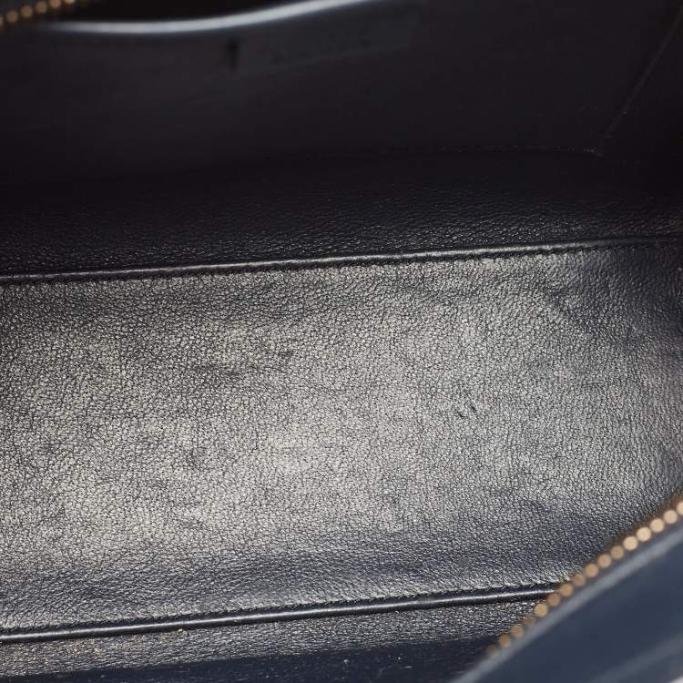 Pre Owned Celine Tricolor Leather and Watersnake Nano Luggage Tote