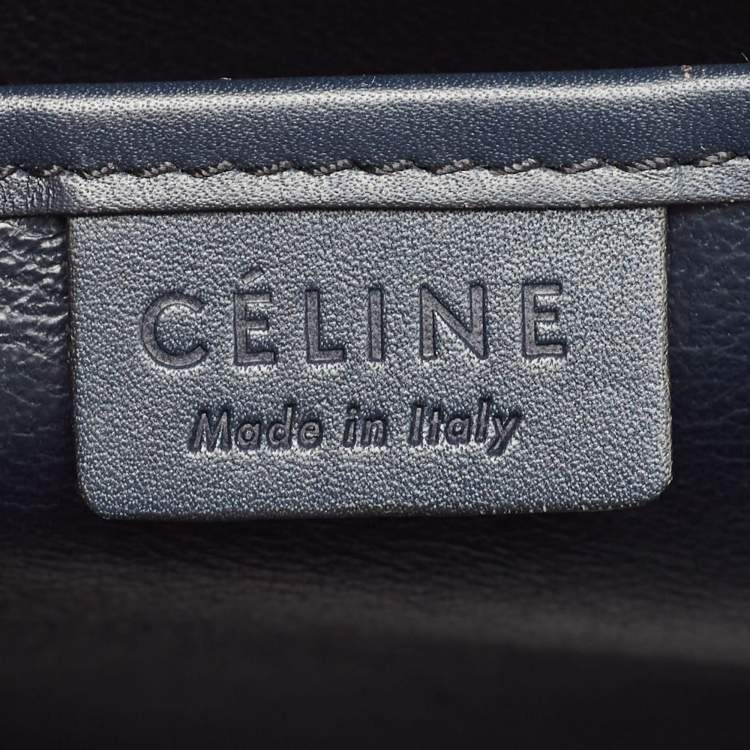Pre Owned Celine Tricolor Leather and Watersnake Nano Luggage Tote